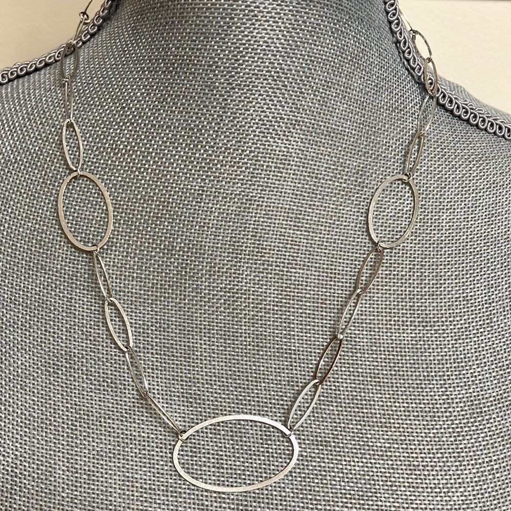 Sterling Silver Open Link Necklace